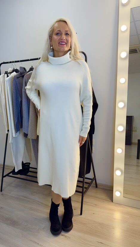 Viskozes piena balta kleita 