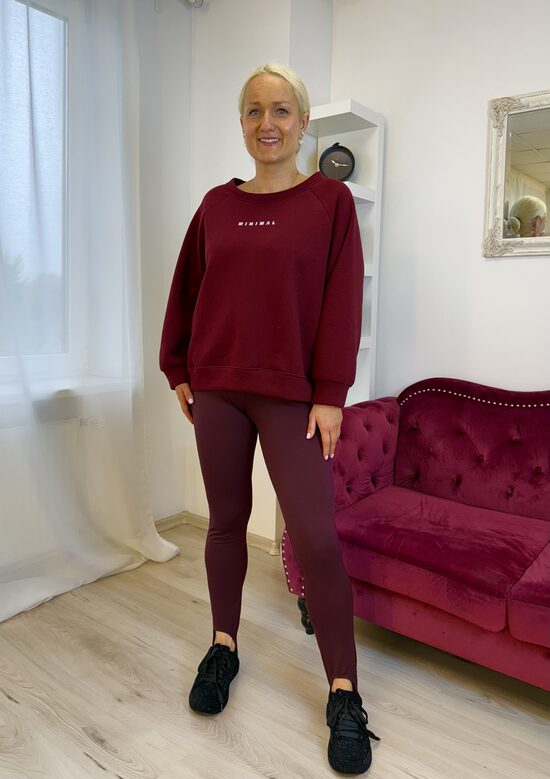 Tumši sarkani legingi 